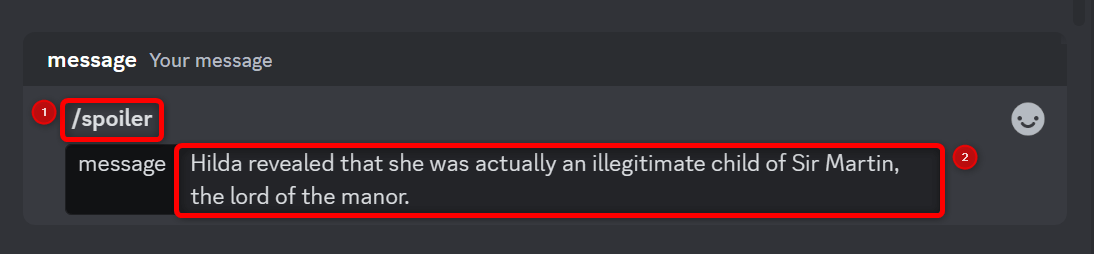 Using a spoiler tag for a whole message on Discord.